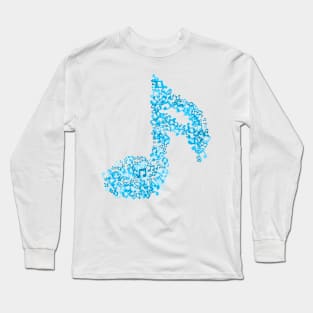 Dramabite Music notes harmony cute musical gift for musician Long Sleeve T-Shirt